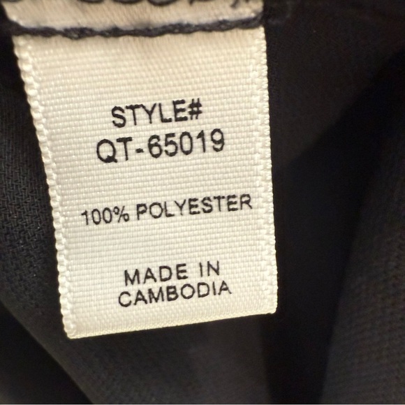 Zenana Blouse Size L Black Long Puff Sleeve Ruffle Peplum Blouse - Picture 7 of 8